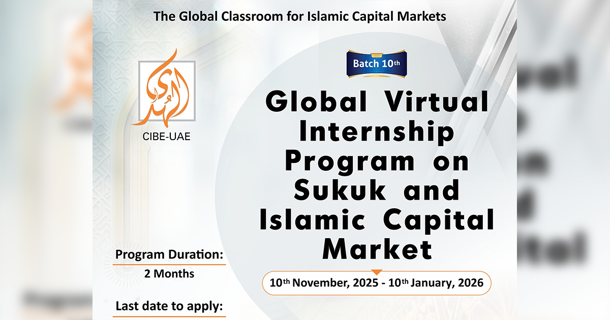 AlHuda CIBE Launches Global Virtual Internship on Sukuk and Islamic Capital Markets