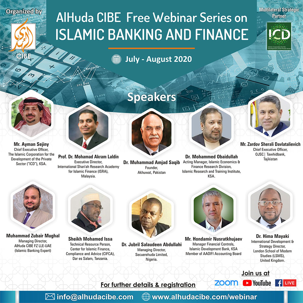 AlHuda CIBE FREE WEBINAR SERIES ON ISLAMIC BANKING AND FINANCE