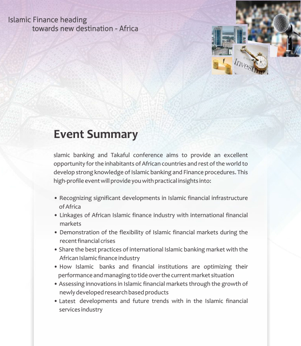 Event Summary - 5th African Islamic Finance Summit will be held on 17th - 18th April, 2018 at Hayat Regency Hotel, Dar-es-Salam, Tanzania